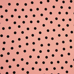 Gabardina Elástica 2cm Lunares Rosa - Ribes y Casals