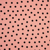 Gabardina Elástica 2cm Lunares Rosa - Ribes y Casals