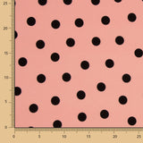 Gabardina Elástica 2cm Lunares Rosa - Ribes y Casals