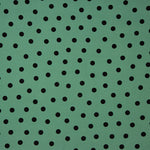 Gabardina Elástica 2cm Lunares Verde Salvia - Ribes y Casals