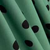 Gabardina Elástica 2cm Lunares Verde Salvia - Ribes y Casals