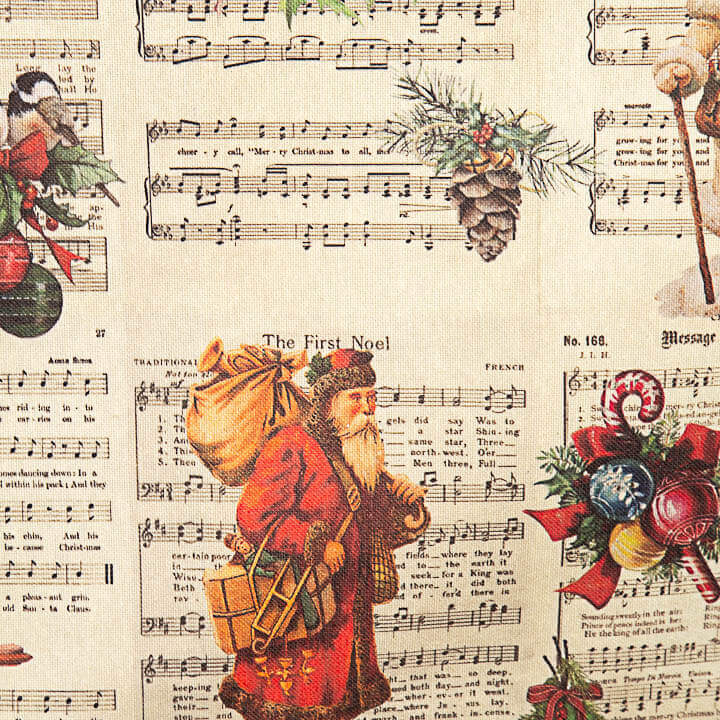 Resinada Antimanchas Navidad Vintage Partituras - Ribes y Casals
