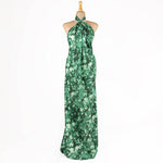 Satén Estampado Delhi verde - Ribes y Casals