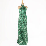 Satén Estampado Delhi verde - Ribes y Casals