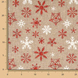 Yute Decoración Estampado Copos de Nieve - Ribes y Casals