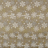 Yute Decoración Estampado Nieve Dorada - Ribes y Casals