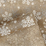 Yute Decoración Estampado Nieve Dorada - Ribes y Casals