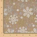 Yute Decoración Estampado Nieve Dorada - Ribes y Casals