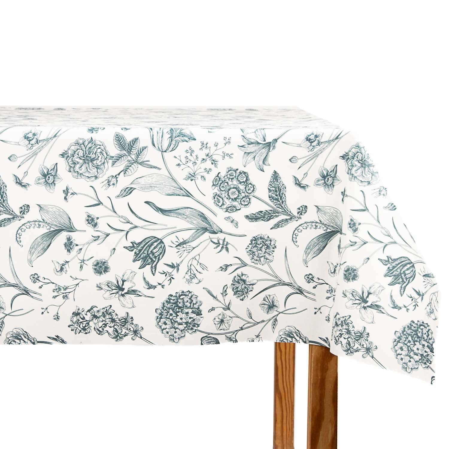 Resinada Antimanchas Floral Botánico Azu - Ribes y Casals