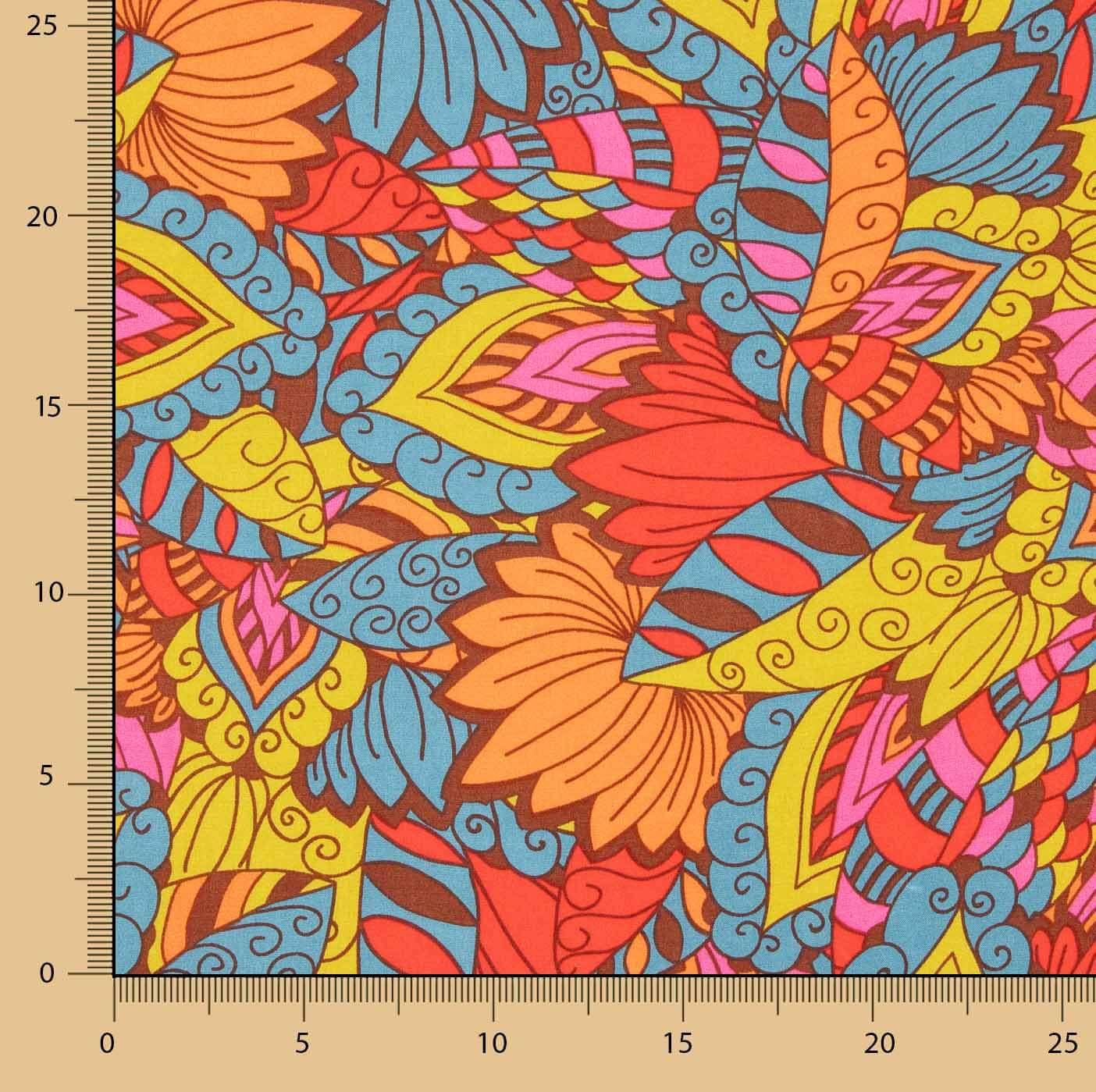 Viscosa Estampada Étnica Multicolor - Ribes y Casals