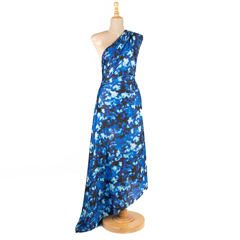 Satén Estampado Delhi Azul - Ribes y Casals