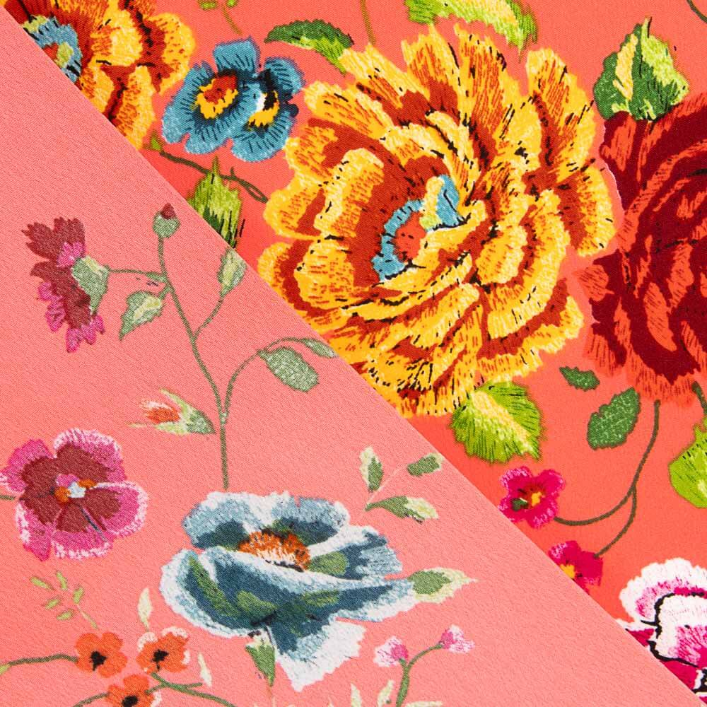 Crepe Mantón Manila Coral - Ribes y Casals