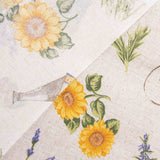 Mantel Resinada Girasoles y Lavanda Beige - Ribes y Casals