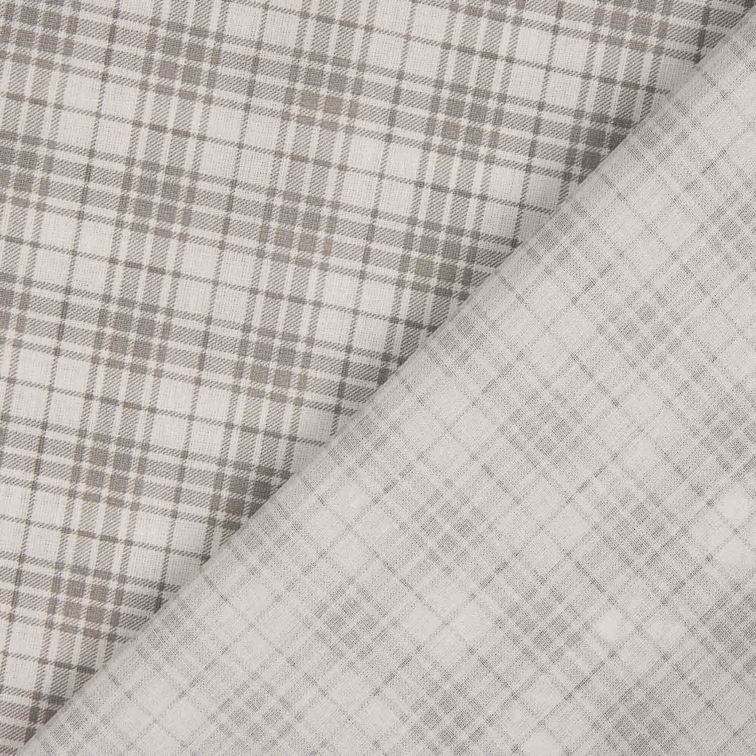 Sábana 100% Algodón Cuadros Beige 200 Hilos - Ribes y Casals