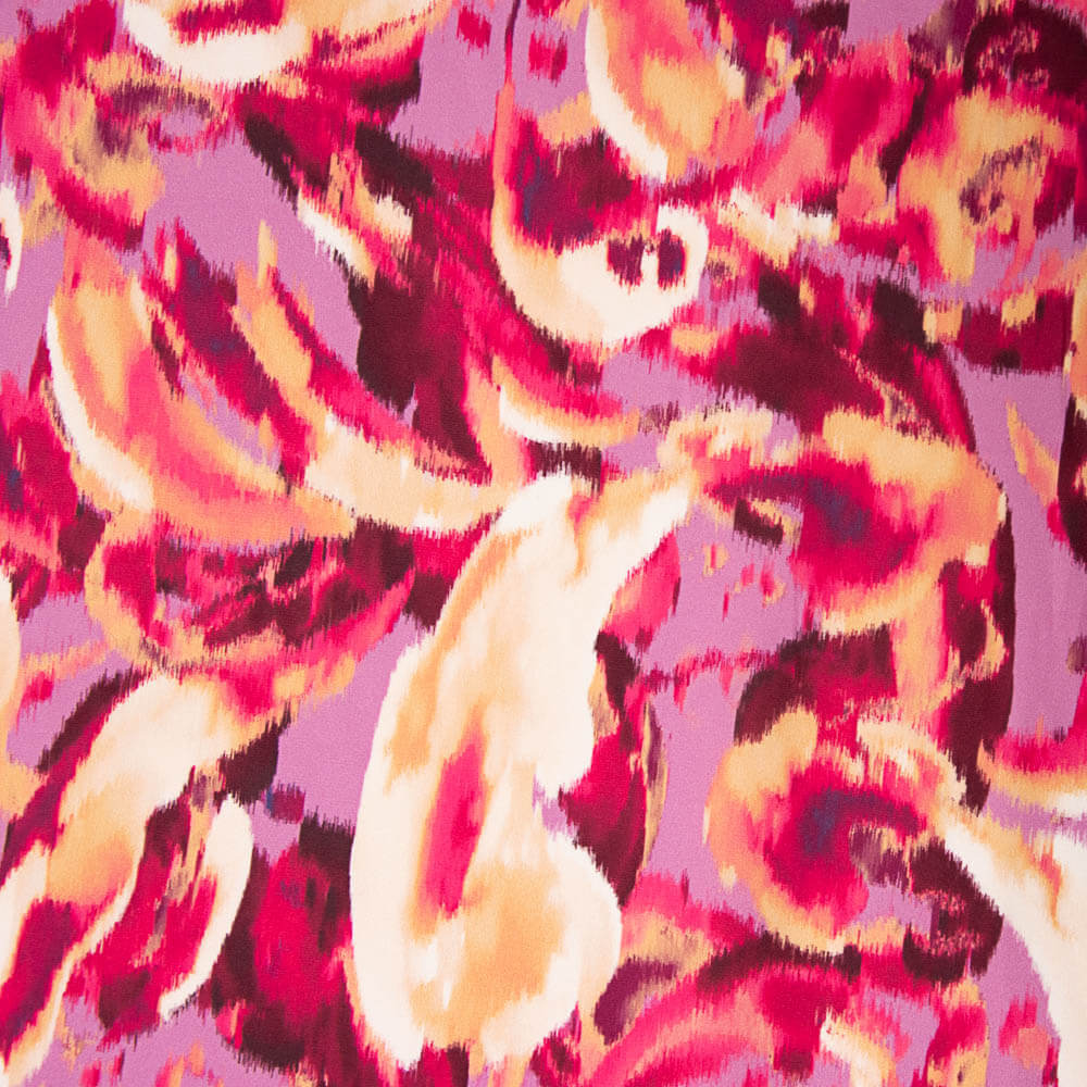 Satén Estampado Mysore Rosado - Ribes y Casals