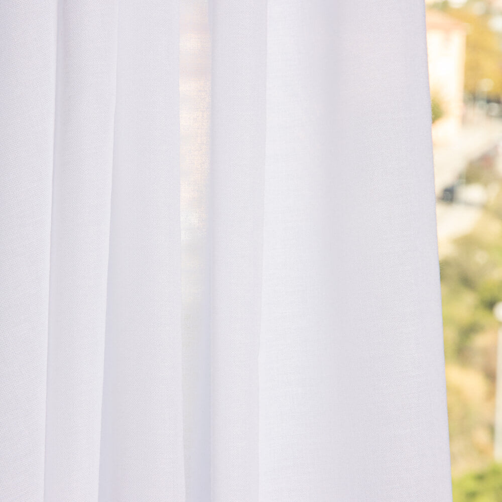 Visillo Etamin Liso Blanco Ignífugo - Ribes y Casals