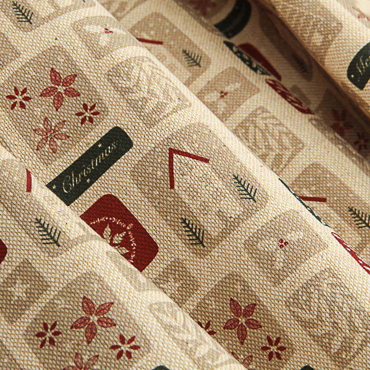 Popelín Algodón Navidad Etiquetas Vintage - Ribes y Casals