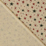 Popelín Algodón Navidad Estrellas Verdes y Rojas - Ribes y Casals