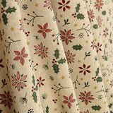 Popelín Algodón Navidad Flores y Acebo - Ribes y Casals