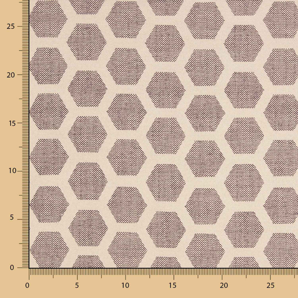 Tapicería Jacquard Hexa Burdeos - Ribes y Casals