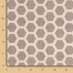 Tapicería Jacquard Hexa Burdeos - Ribes y Casals