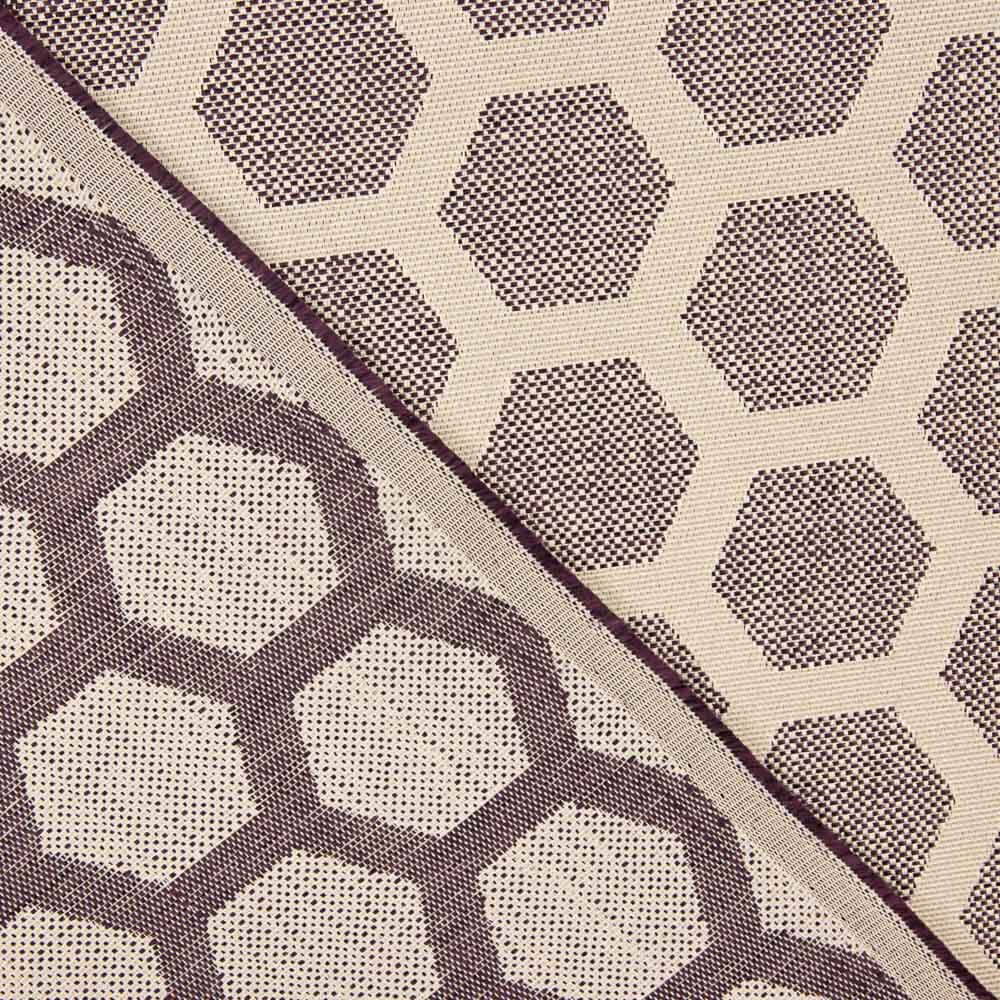 Tapicería Jacquard Hexa Burdeos - Ribes y Casals