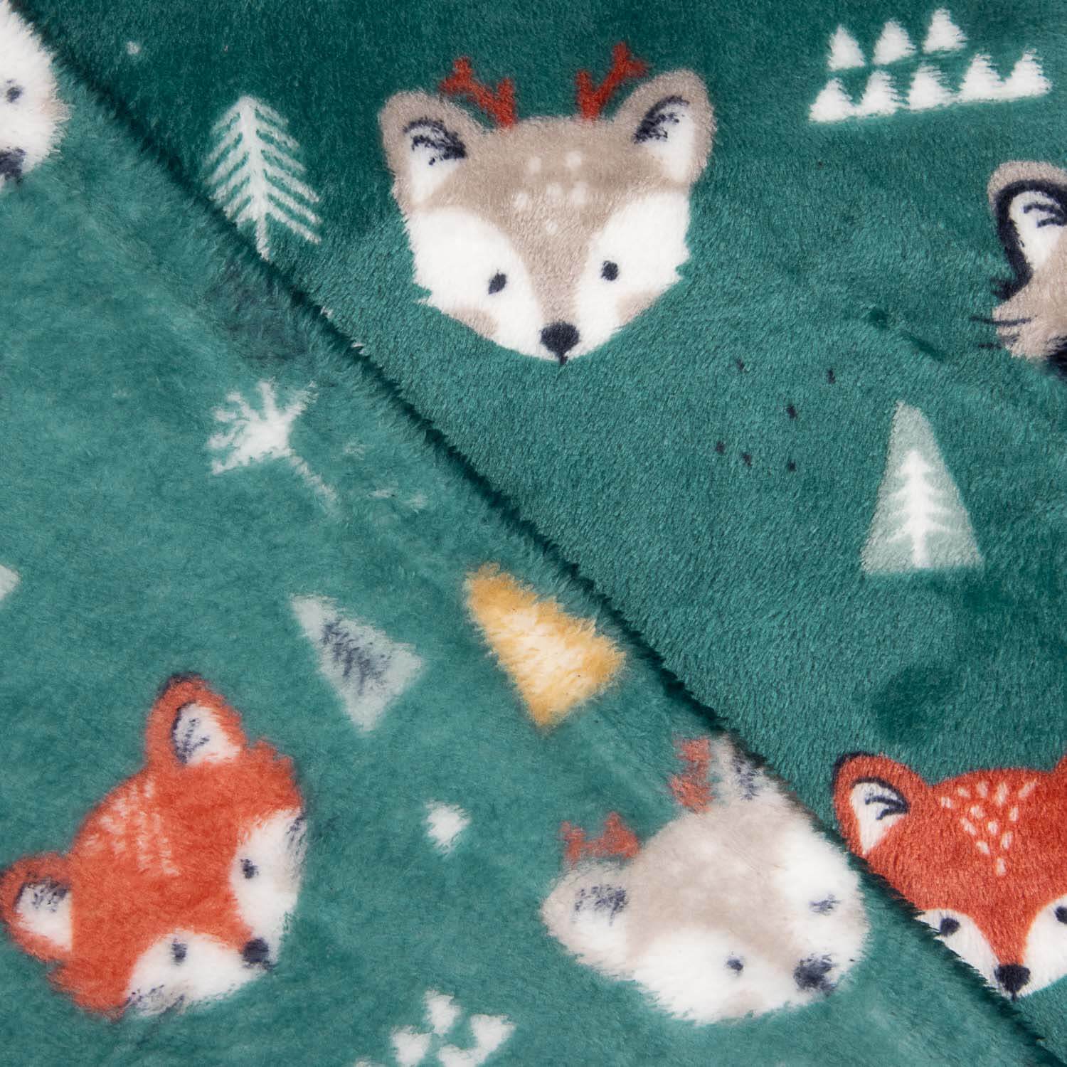 Minky Suave Bosque Animales - Ribes y Casals