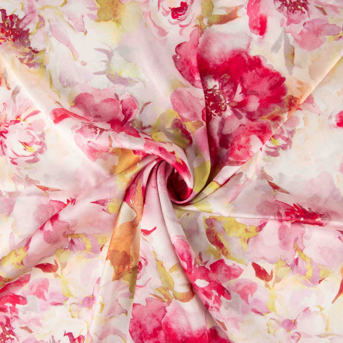 Satén Estampado Calama Rosa - Ribes y Casals