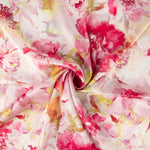 Satén Estampado Calama Rosa - Ribes y Casals