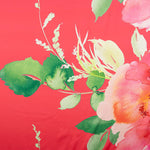 Satén Estampado Floral Rojo - Ribes y Casals