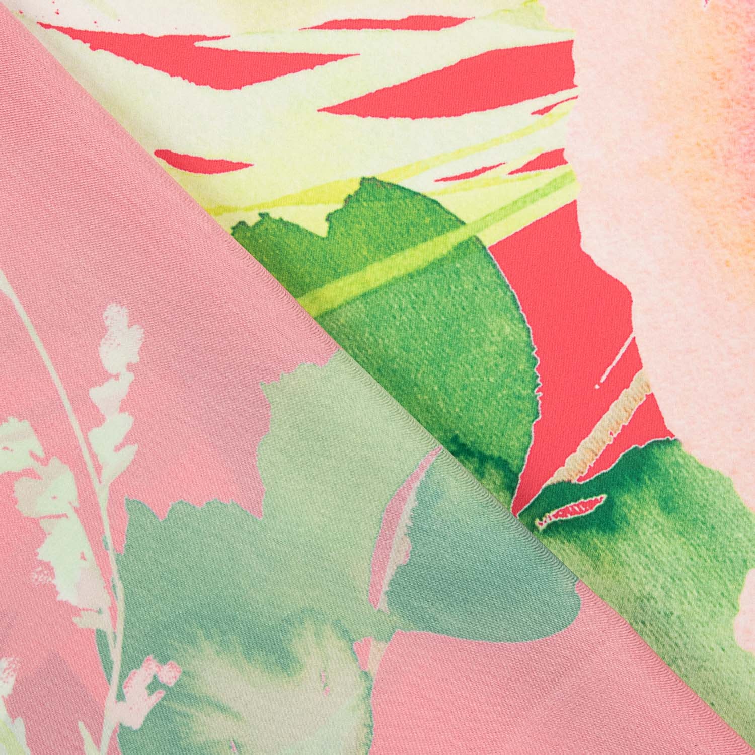 Satén Estampado Floral Rojo - Ribes y Casals