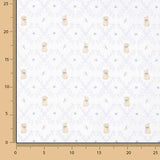 Piqué Algodón Conejitos Azul - Ribes y Casals