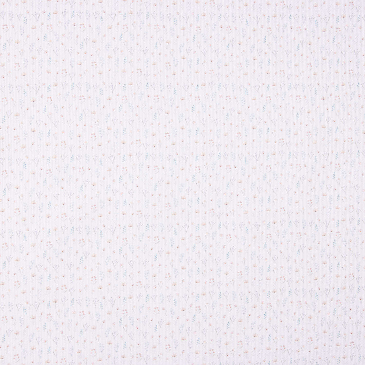 Piqué Algodón Mini Flor Azul y Rosa - Ribes y Casals