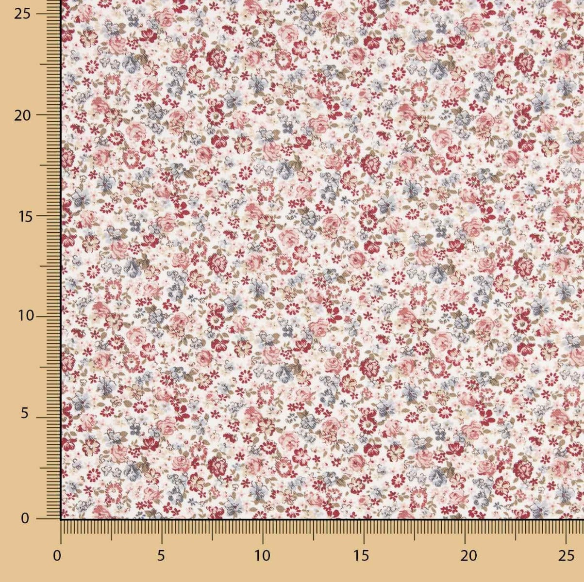 Viyela Algodón Florecitas Remix Rosadas - Ribes y Casals