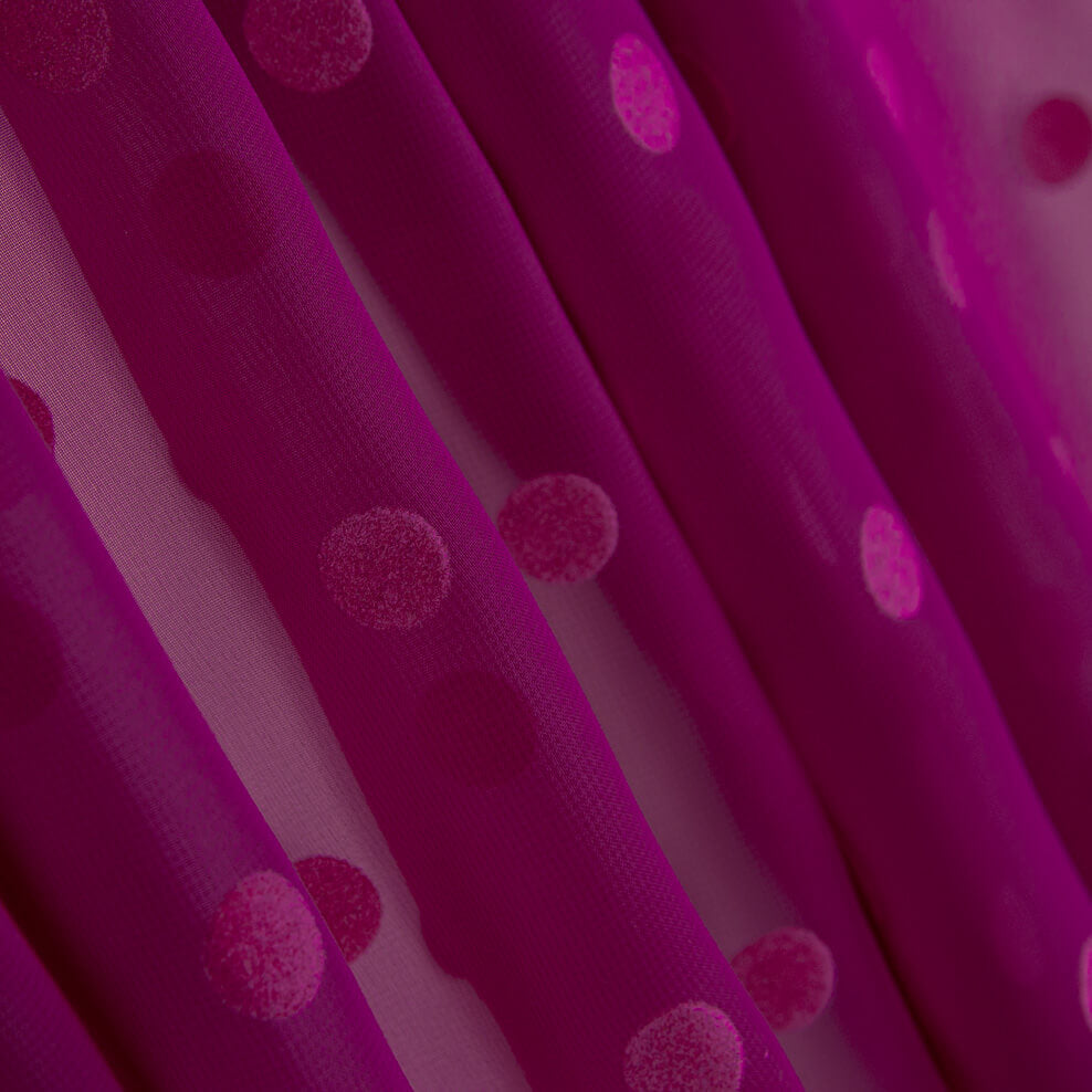Chiffon Lunar Flocado Buganvilla - Ribes y Casals