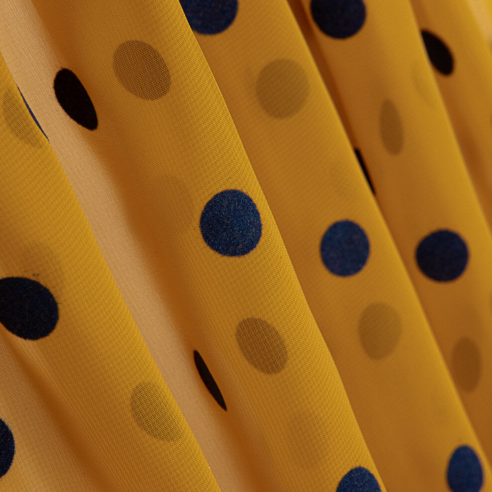 Chiffon Lunar Flocado Naranja - Ribes y Casals
