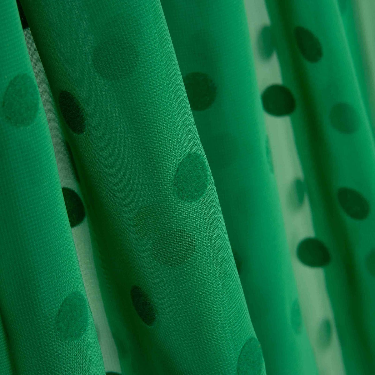 Chiffon Lunar Flocado Verde - Ribes y Casals