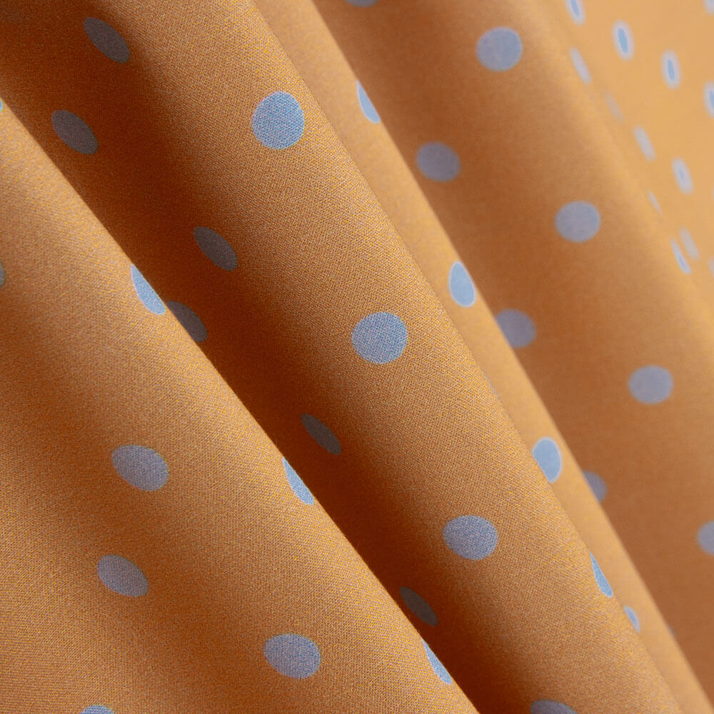 Popelín Estampado Flamenca Lunar 7mm Azul - Ribes y Casals