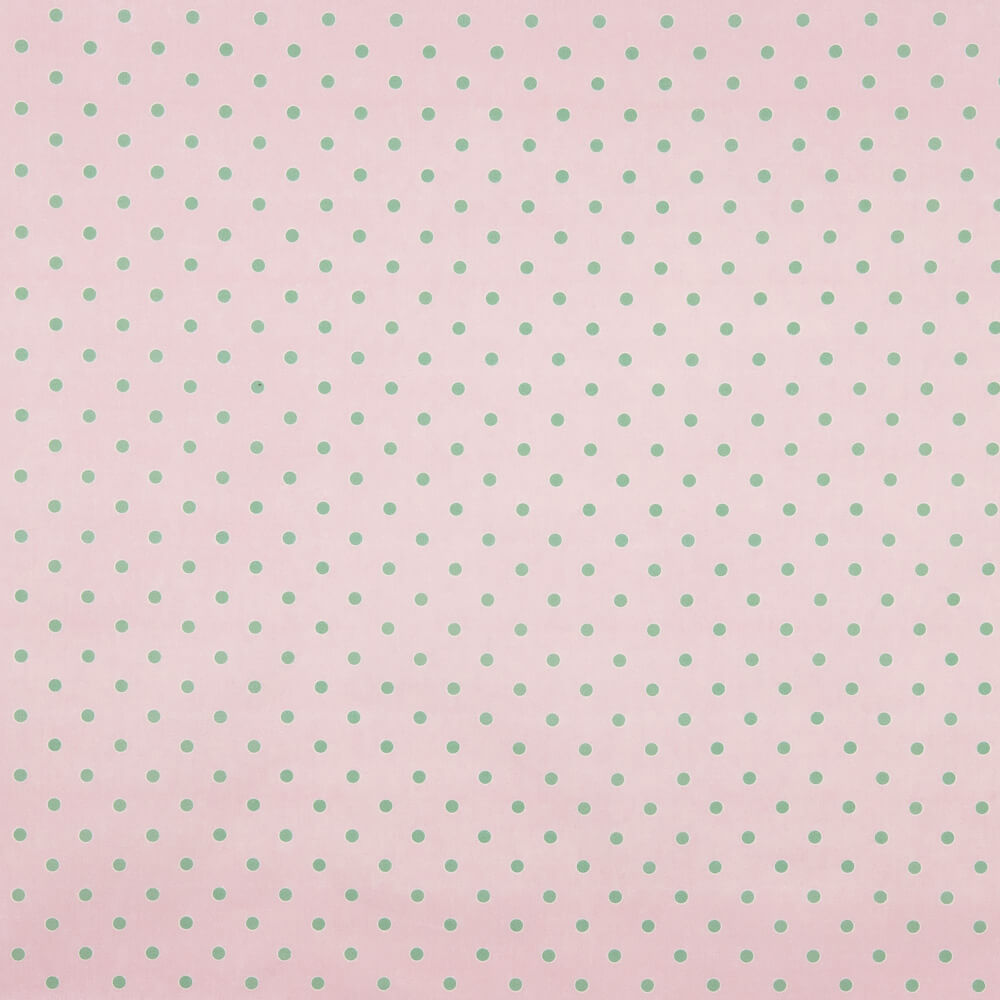 Popelín Estampado Flamenca Lunar 7mm Verde Agua - Ribes y Casals