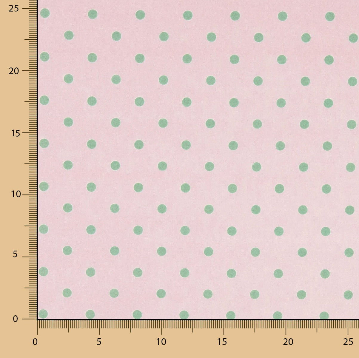 Popelín Estampado Flamenca Lunar 7mm Verde Agua - Ribes y Casals