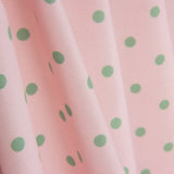 Popelín Estampado Flamenca Lunar 7mm Verde Agua - Ribes y Casals