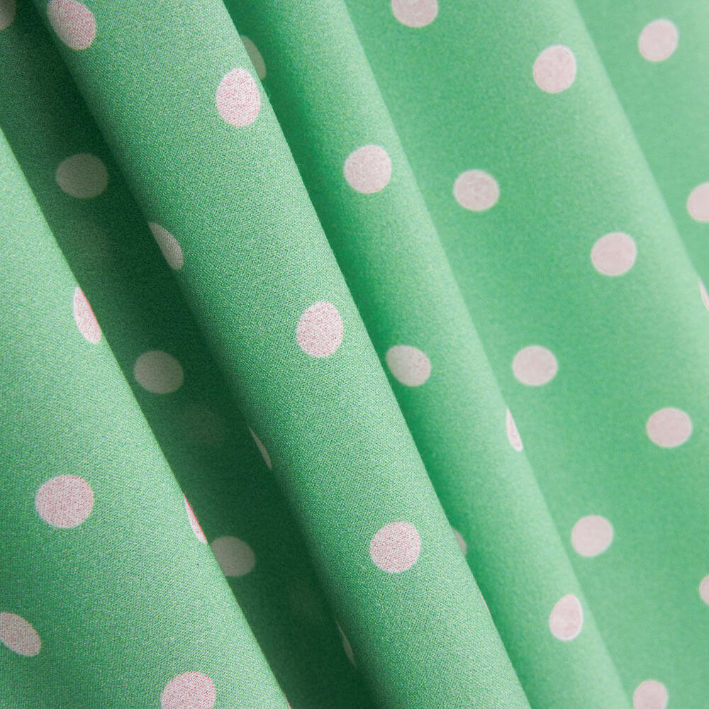 Popelín Estampado Flamenca Lunar 7mm Rosa Claro - Ribes y Casals