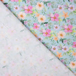 Popelín Estampado Flamenca Flor Hawa Azul - Ribes y Casals