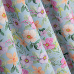 Popelín Estampado Flamenca Flor Hawa Azul - Ribes y Casals