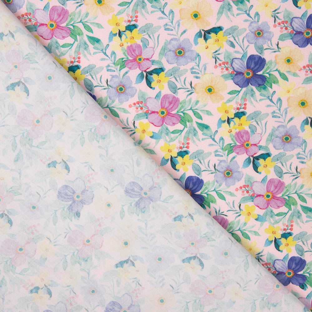 Popelín Estampado Flamenca Flor Hawa Rosa - Ribes y Casals