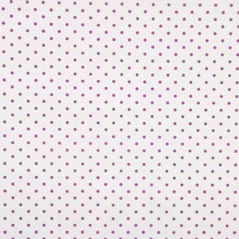 Popelín Estampado Flamenca Lunar 7mm Morado-Crudo - Ribes y Casals