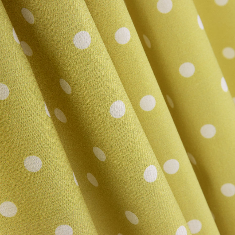 Popelín Estampado Flamenca Lunar 7mm Crudo-Aceite - Ribes y Casals