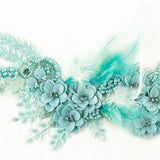 Aplique Pedrería Milena Verde Agua - Ribes y Casals