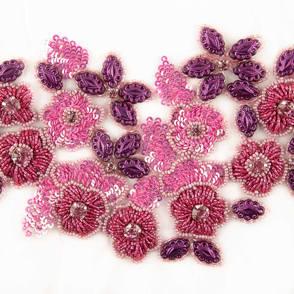Aplique Pedrería Paola Fucsia - Ribes y Casals
