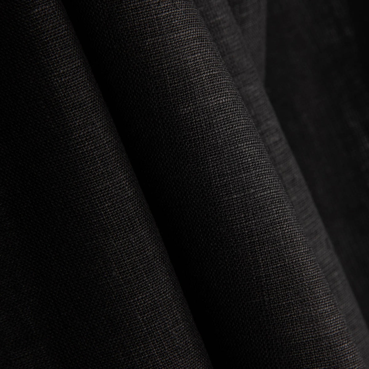 Retal Lino Rústico Negro 130x145 cms - Ribes y Casals